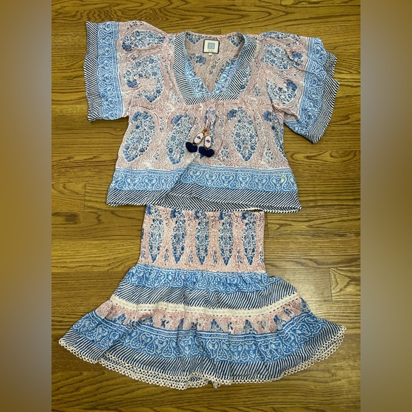 Bell by Alicia Bell Dresses & Skirts - Bell by Alicia Bell Pink and Blue Mini Skirt Set